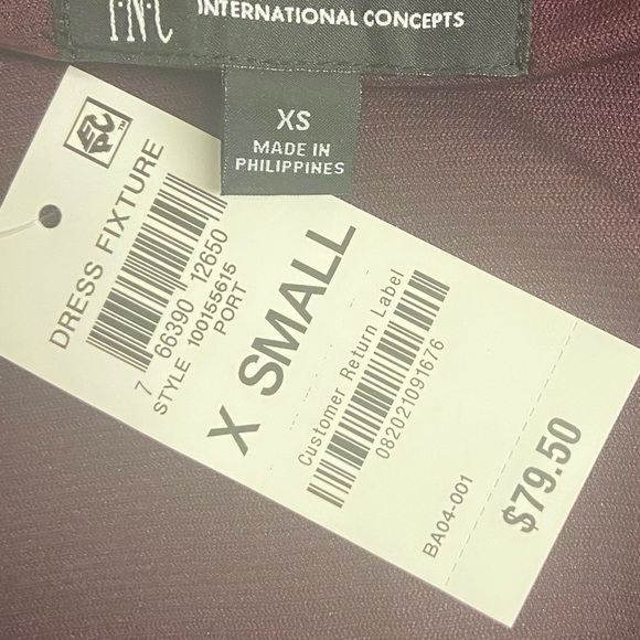 INC International Concepts - V-Neck Ruched Mesh Dress (NWT) - Picture 8 of 9